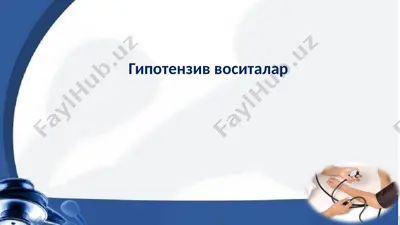 gipotenziv vositalar — PPTX