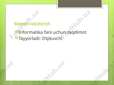 matnni tekshirish — PPTX