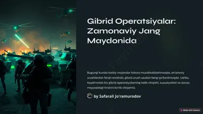 gibrid operatsiyalar: zamonaviy jang maydonida — PPTX