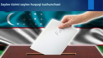 saylov tizimi saylov huquqi tushunchasi — PPTX