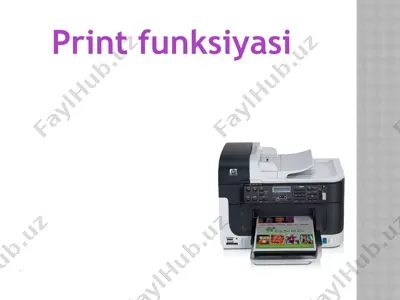 print funksiyasi — PPTX