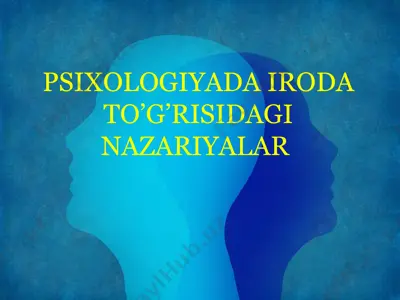 psixologiyada iroda to’g’risidagi nazariyalar — PPTX