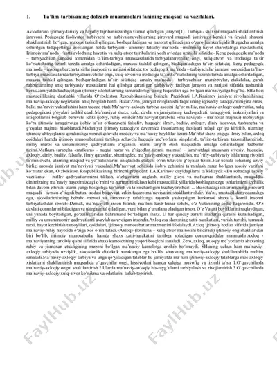 ta’lim-tarbiya fanining maqsad va vazifalari — DOCX