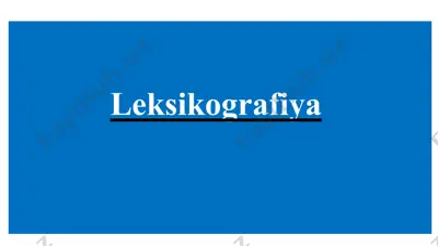 leksikografiya — PPTX