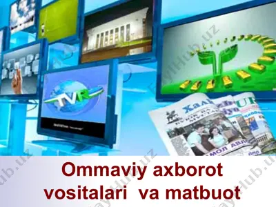 ommaviy axborot vositalari va matbuot — PPTX