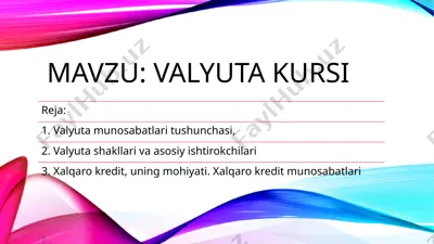 valyuta kurslari — PPTX