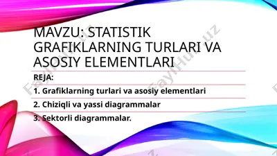statistik grafiklarining turlari va asosiy elementlari — PPTX