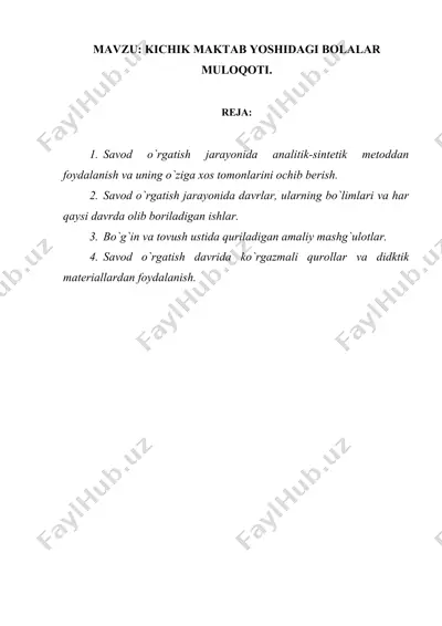 savod o‘rgatish darslari — DOCX