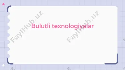 bulutli texnologiyalar — PPTX