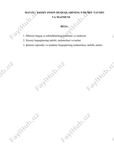 inson huquqlari — DOCX