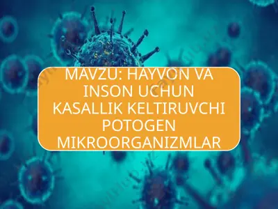 patogen mikroorganizmlar haqida umumiy tushuncha — PPTX