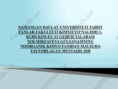 mustaqil ish — PPTX
