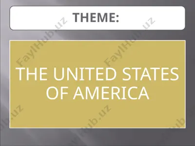 the united states of america — PPTX