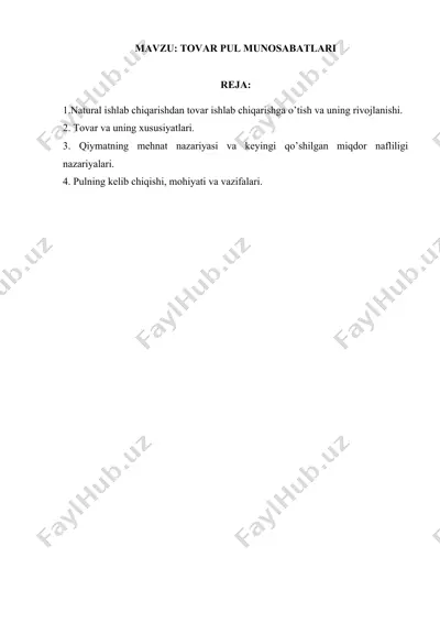 ijtimoiy ishlab chiqarishning tarixiy tavsifi — DOCX