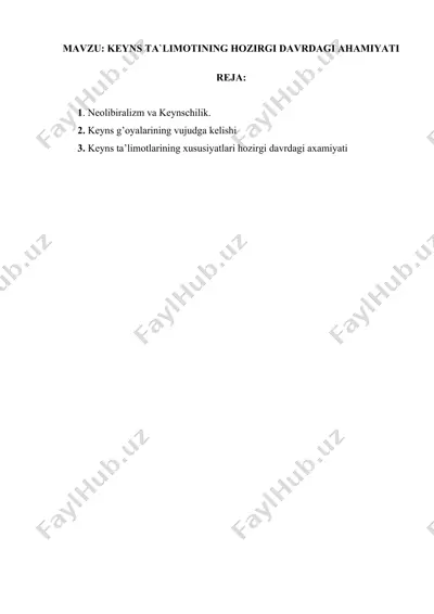 jon meynard keynsning ta'limoti — DOCX