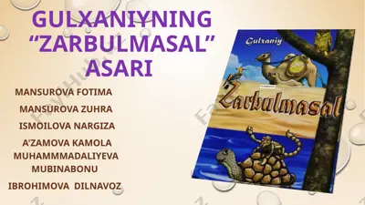 zarbulmasal — PPTX