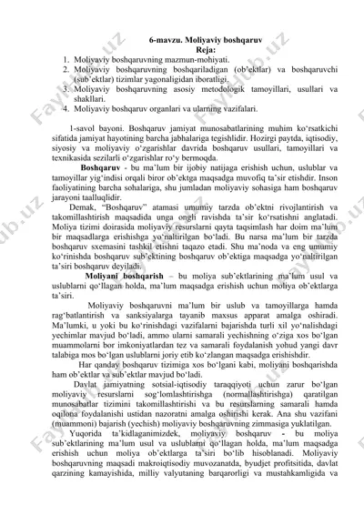 moliyaviy boshqaruv — DOC