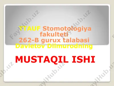 tish qattiq va yumshoq to'qimasi oqsillar — PPTX