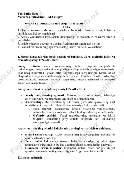 asosiy vositalar — DOC
