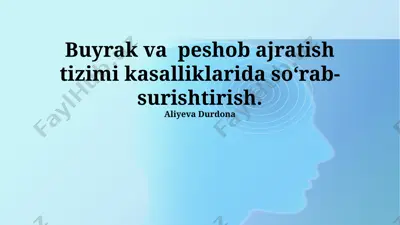diagnostika va davolash usullari — PPTX