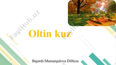 oltin kuz — PPTX