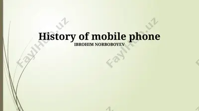 history of mobile phone — PPTX