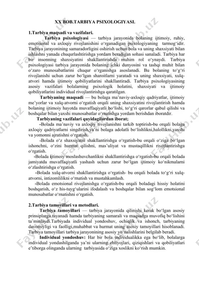 tarbiya psixologiyasi — DOC