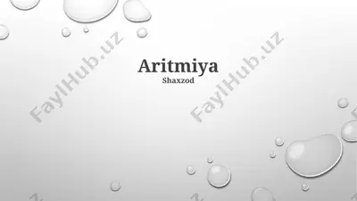 aritmiya — PPTX