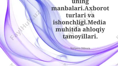 axborotdan foydalanish madaniyati — PPTX