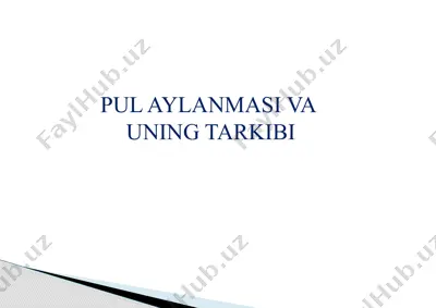 pul aylanmasi — PPTX