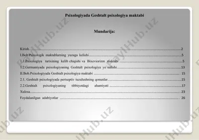 geshtalt psixologiya maktabi — PPTX