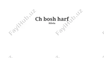 boshlangʻich harflarning tarixi — PPTX