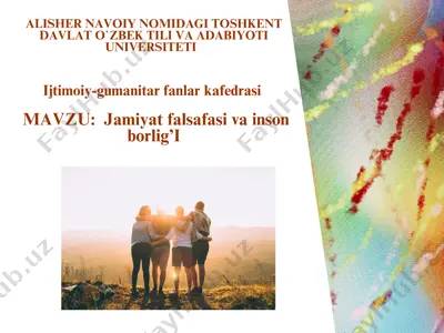 jamiyat falsafasi va inson borlig'i — PDF