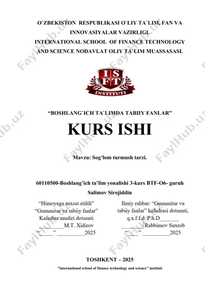 boshlang`ich ta`limda tabiiy fanlar — DOCX