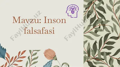 inson falsafasi — PPTX