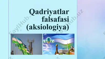 qadriyatlar falsafasi (aksiologiya) — PPTX