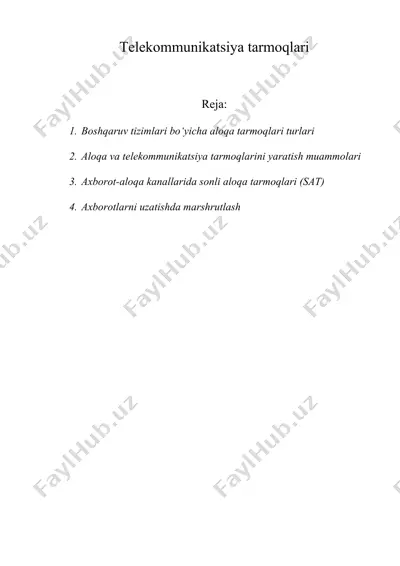 tеlеkommunikatsiya tarmoqlari — DOC