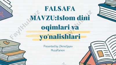 islom dini oqimlari va yo'nalishlari — PDF