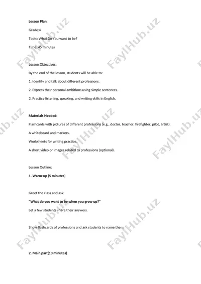 lesson plan — DOCX