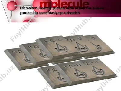 eritmalarni kadmiy gubkasi olish uchun rux kukuni yordamida sementasiyaga uchratish — PPTX