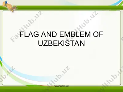 flag and emblem of uzbekistan — PPT