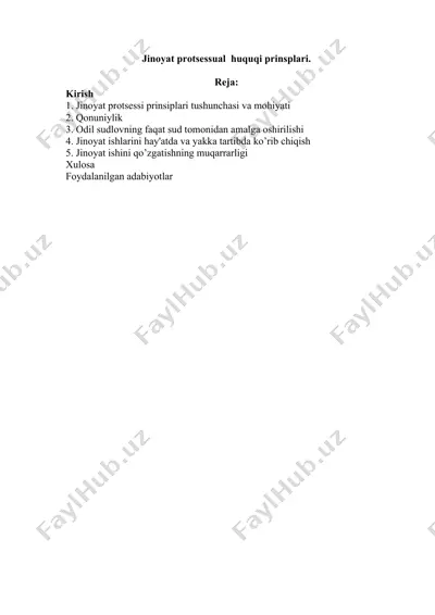 jinoyat protsessual huquqi prinsplari — DOCX