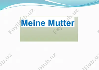 meinem mutter — PPTX