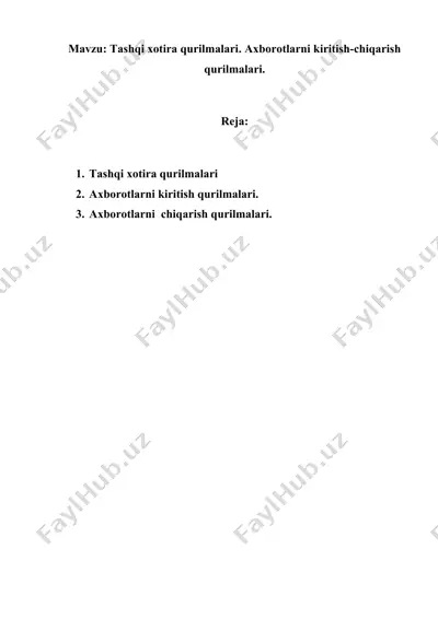 tashqi xotira qurilmalari — DOCX