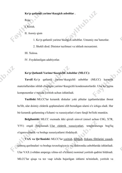 ko‘p qatlamli yarimo‘tkazgichli asboblar — DOCX