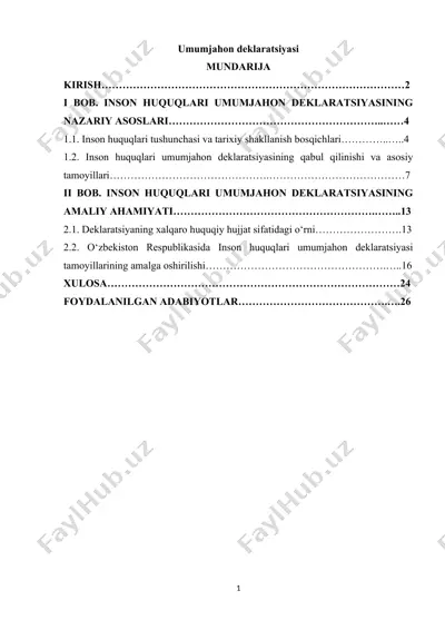 umumjahon deklaratsiyasi — DOCX