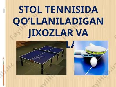stol tennisi — PPTX