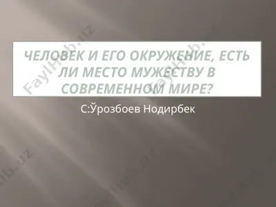 место мужества в современном мире — PPTX