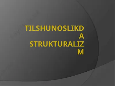 strukturalizm — PPTX