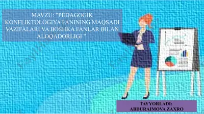 pedagogik konfliktologiya fanining maqsadi, vazifalari va boshqa fanlar bilan aloqadorligi — PPTX